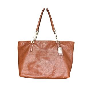 Coach Madison East West Brown Leather Tote Bag with gold tone hardware 26769